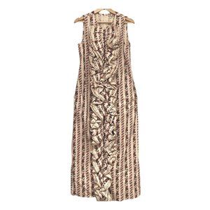 BATSHEVA Ruffled Floral Print Maxi Dress - Size 6